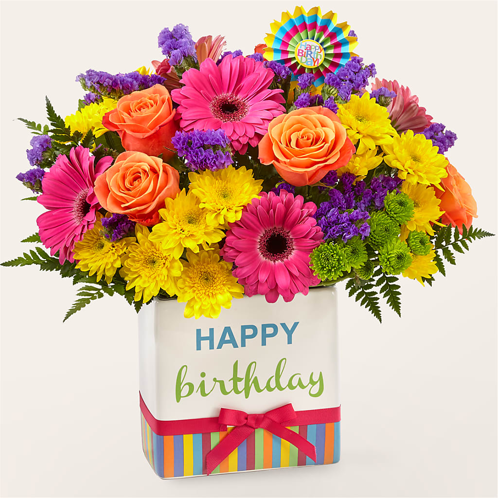 Birthday Brights Bouquet – Seaside Stems, Old Saybrook CT