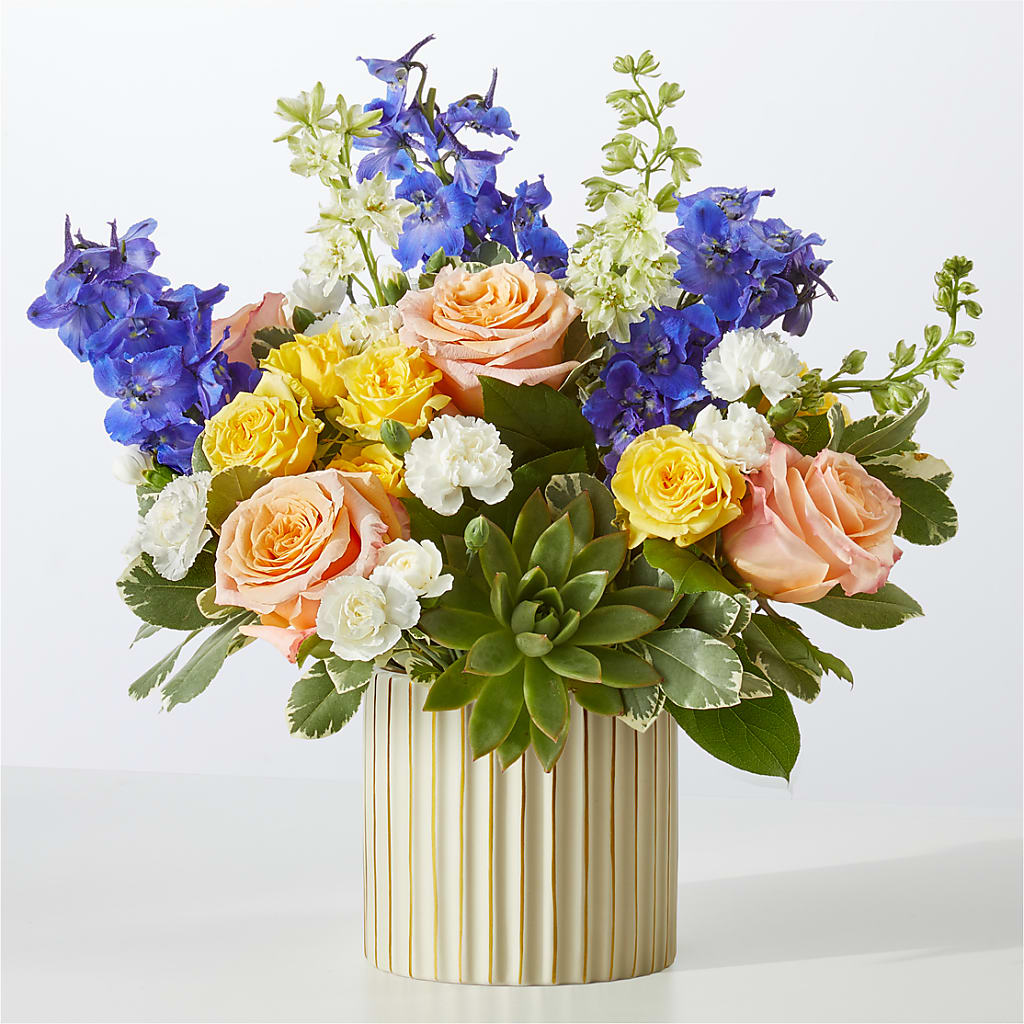 Cobalt Reverie Bouquet – Seaside Stems, Old Saybrook CT