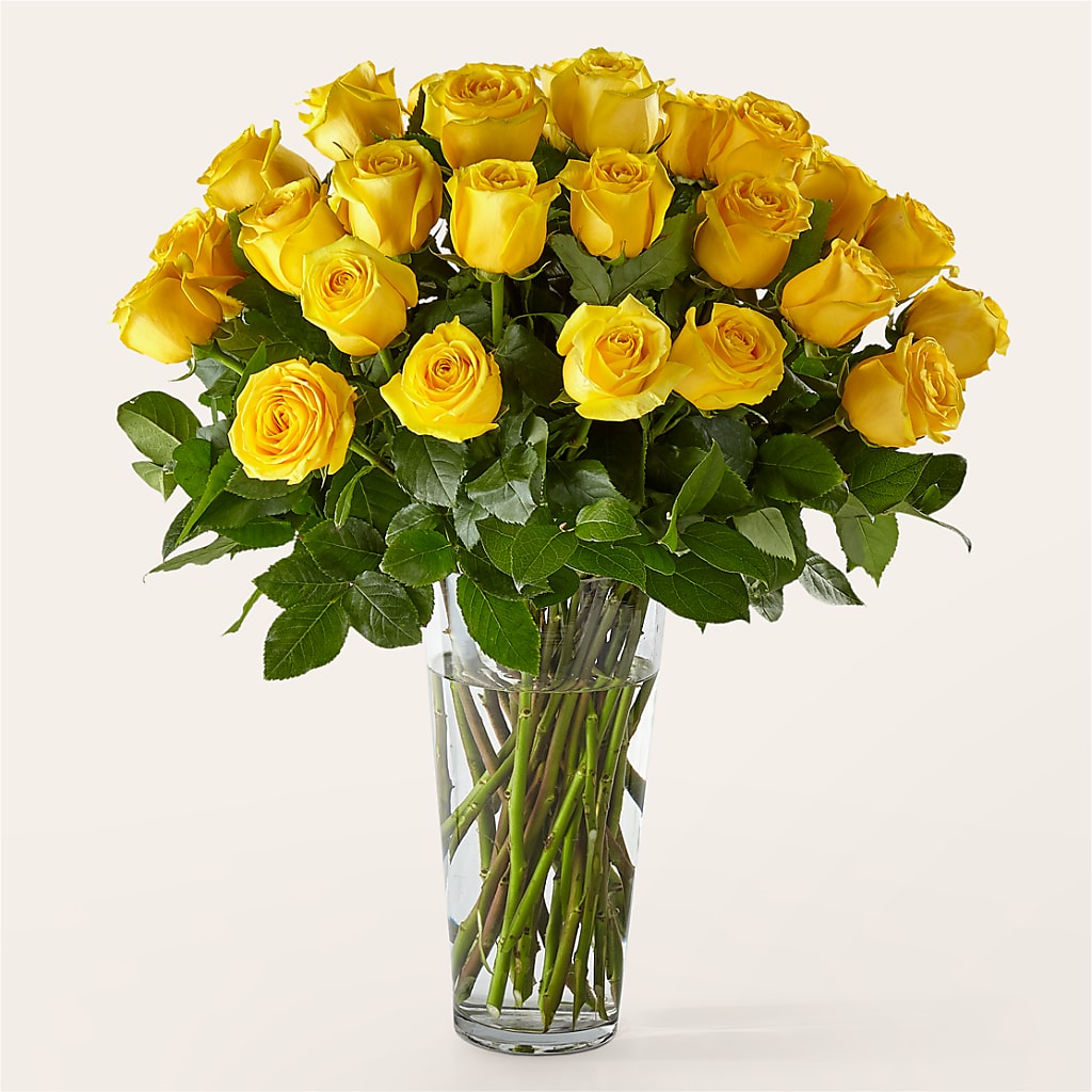 Long Stem Yellow Rose Bouquet – Seaside Stems, Old Saybrook CT