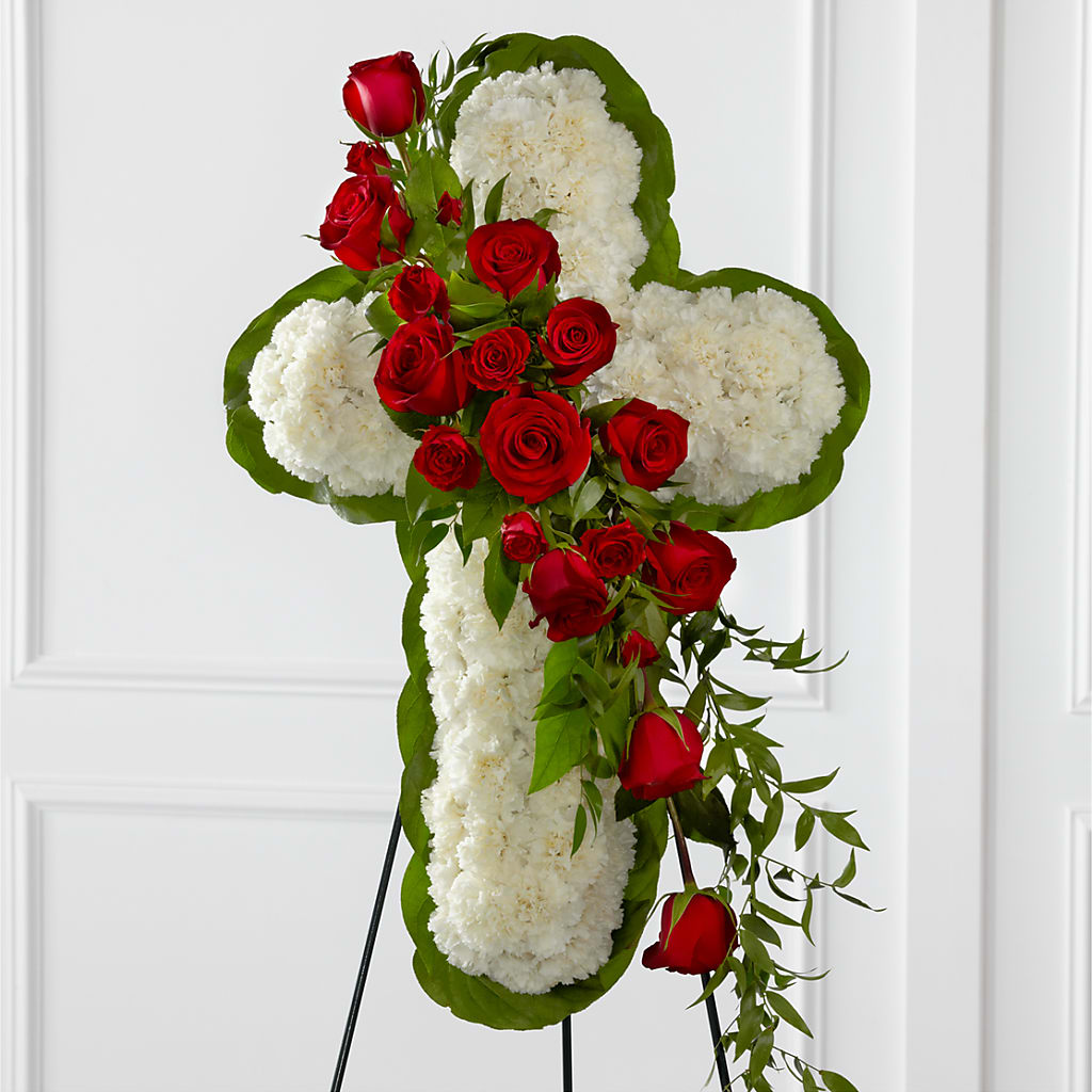 Floral Cross Easel – Seaside Stems, Old Saybrook CT