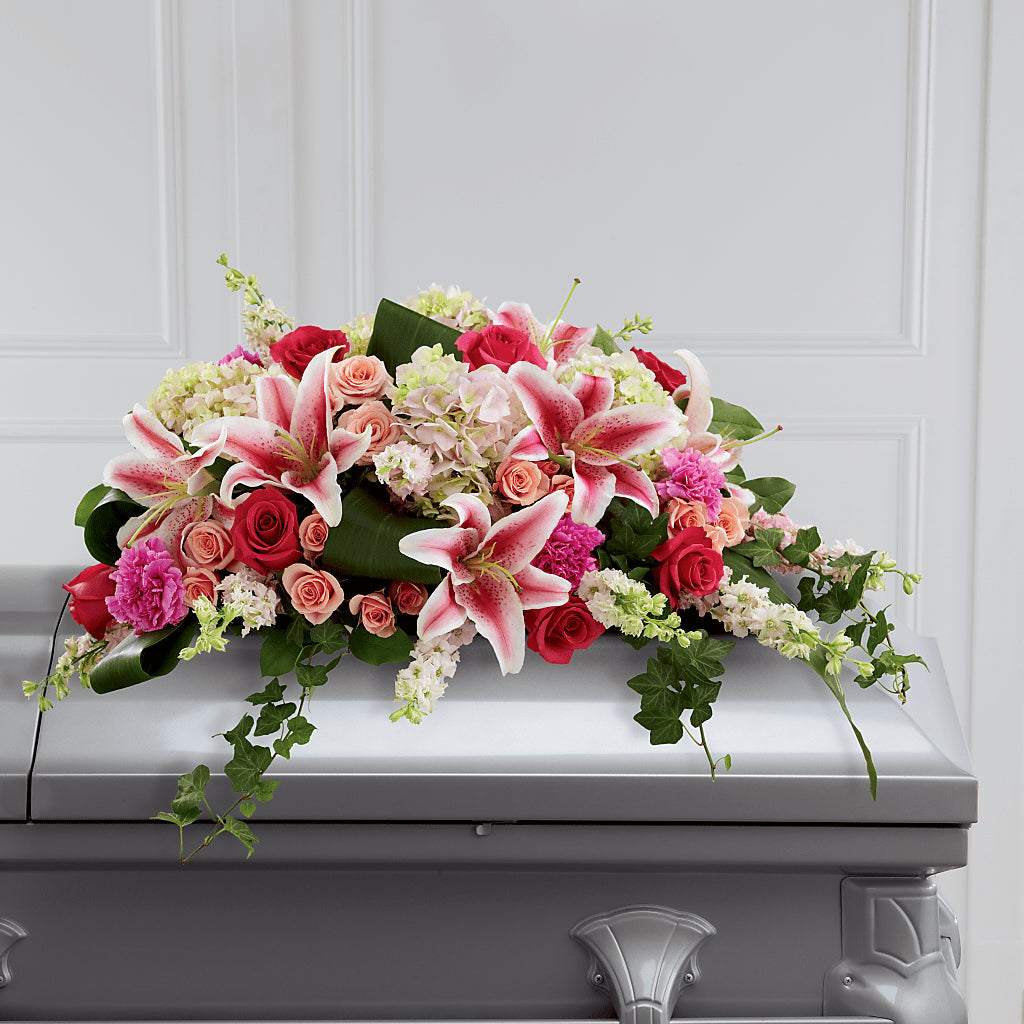 Splendid Grace Casket Spray – Seaside Stems, Old Saybrook CT