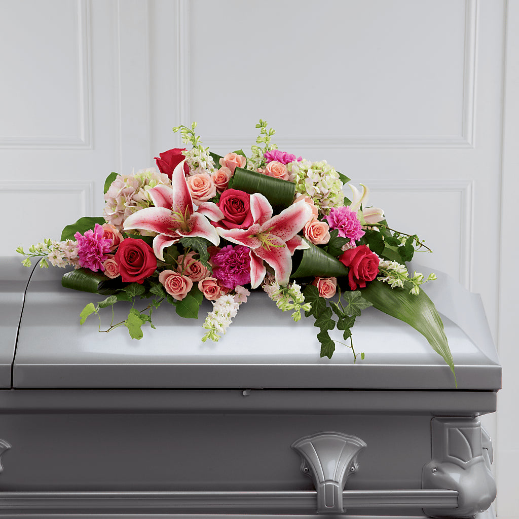 Splendid Grace Casket Spray – Seaside Stems, Old Saybrook CT