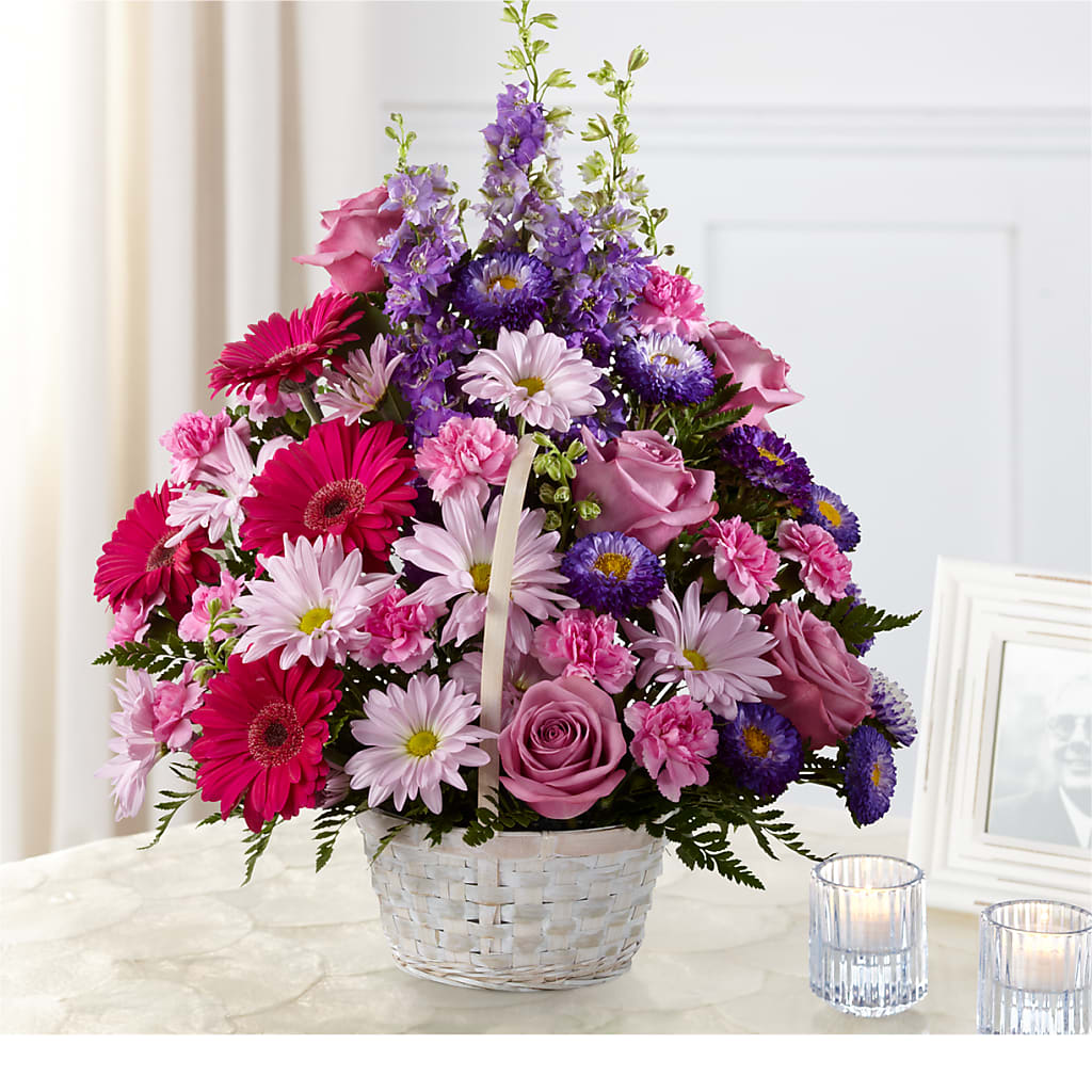 Pastel Peace Basket – Seaside Stems, Old Saybrook CT