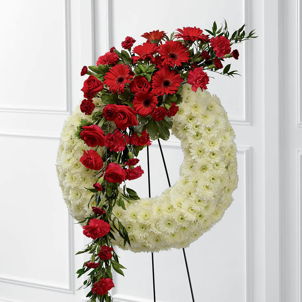 Graceful Tribute Wreath – Seaside Stems, Old Saybrook CT
