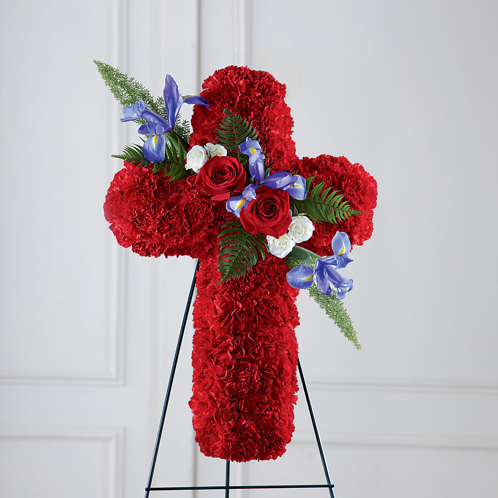 Faithful Hero Floral Cross – Seaside Stems, Old Saybrook CT