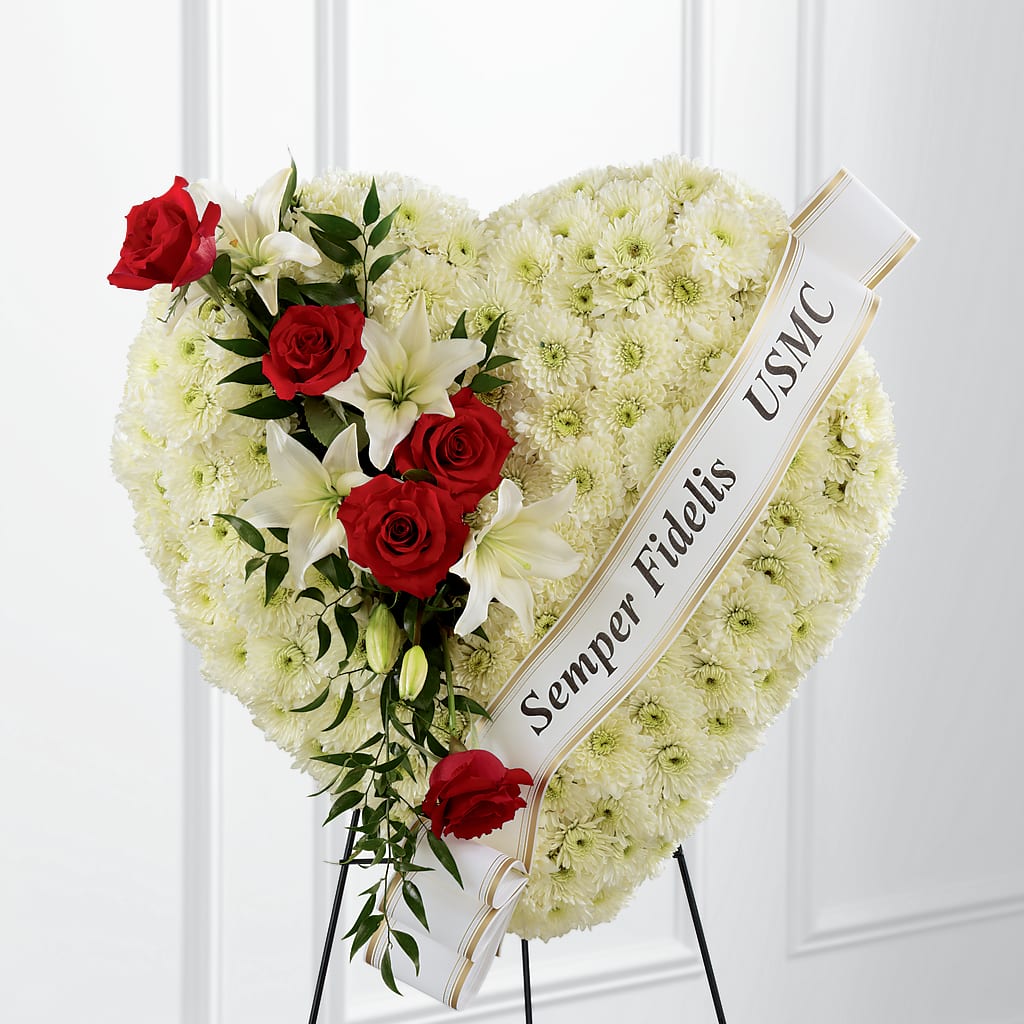 Heartfelt Hero Standing Heart – Seaside Stems, Old Saybrook CT