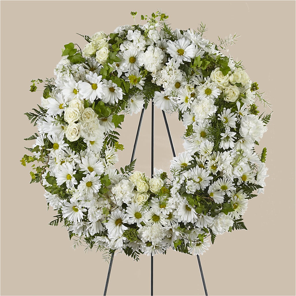 Faithful Wishes Wreath – Seaside Stems, Old Saybrook CT