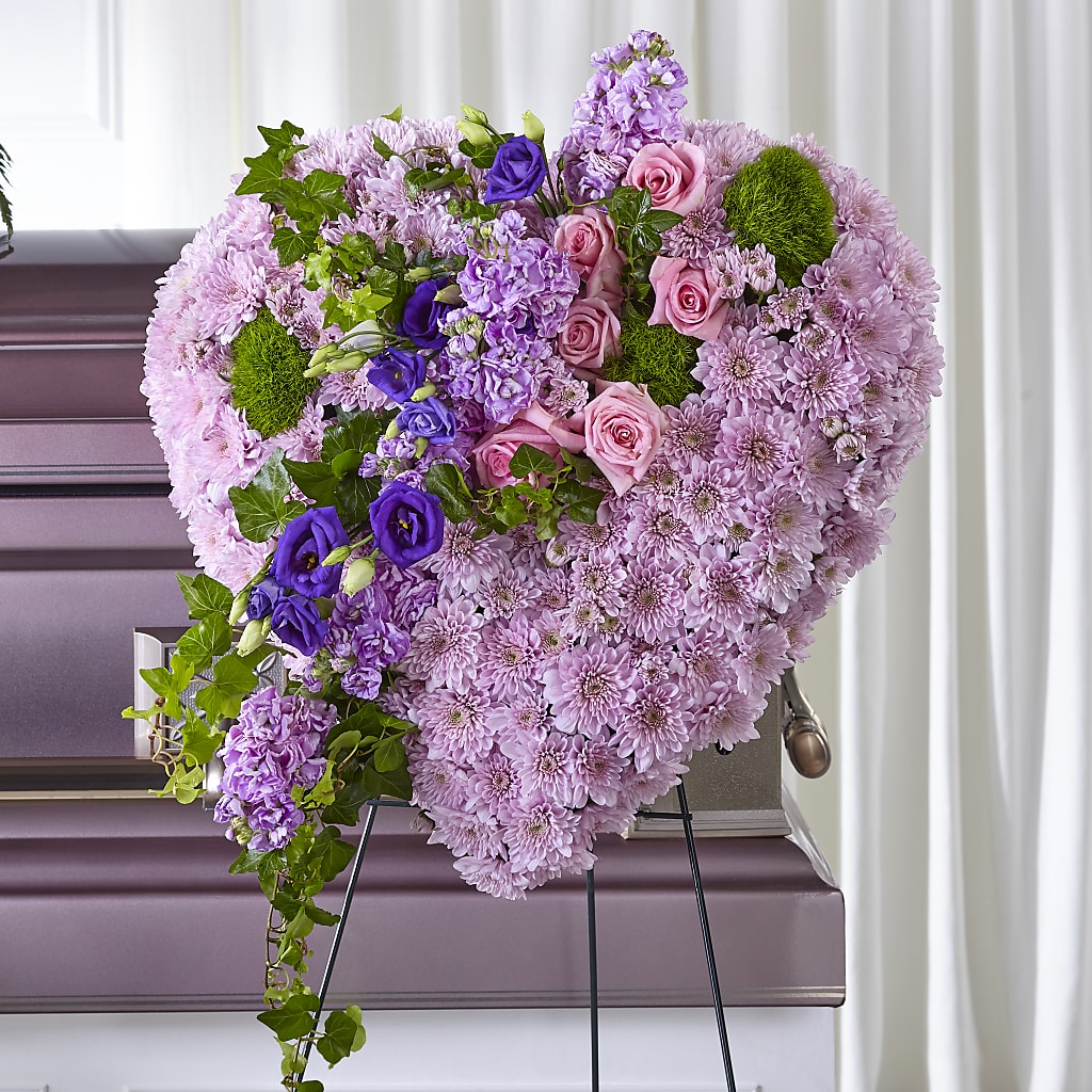 Treasured Love Standing Heart – Seaside Stems, Old Saybrook CT