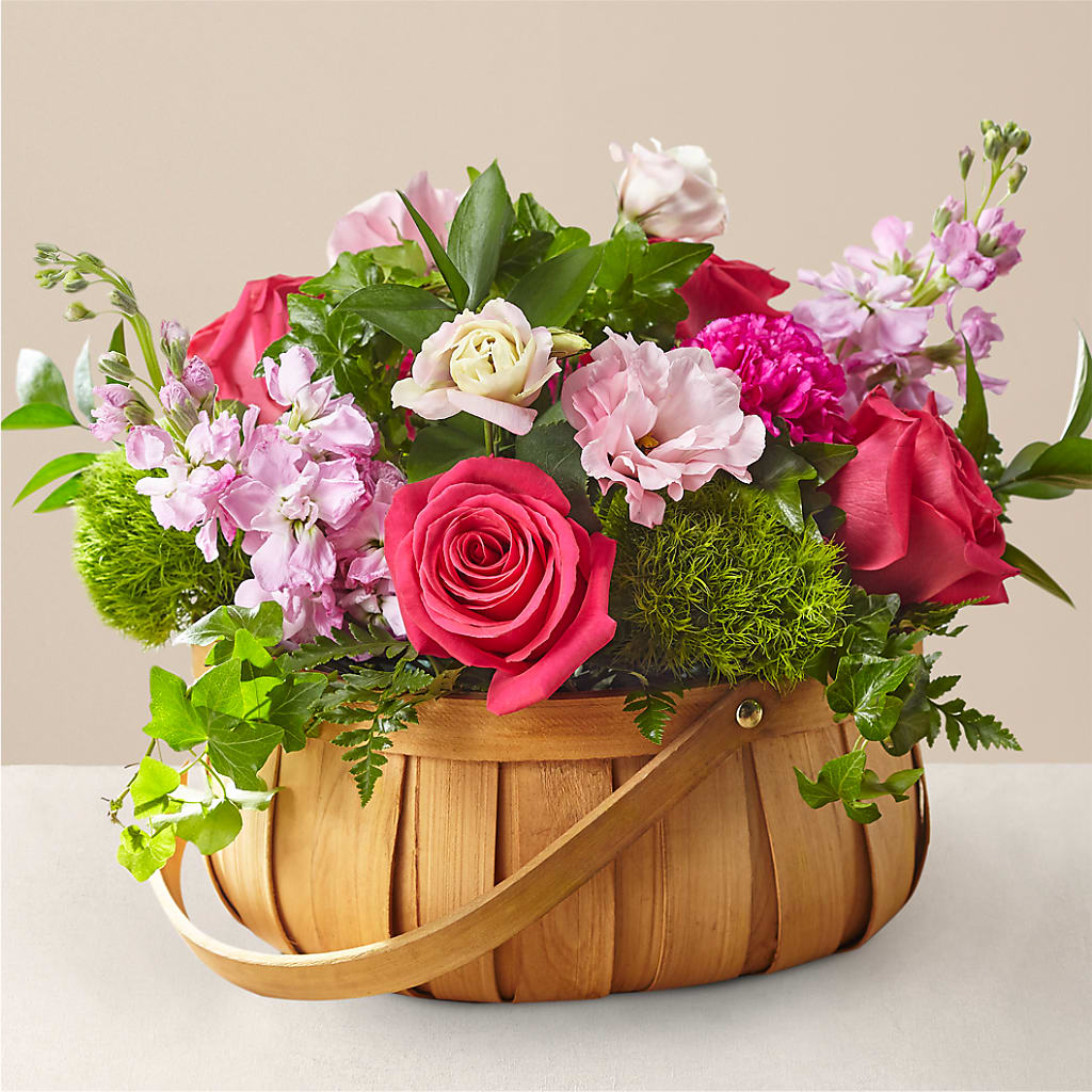 Radiance in Bloom Basket – Seaside Stems, Old Saybrook CT