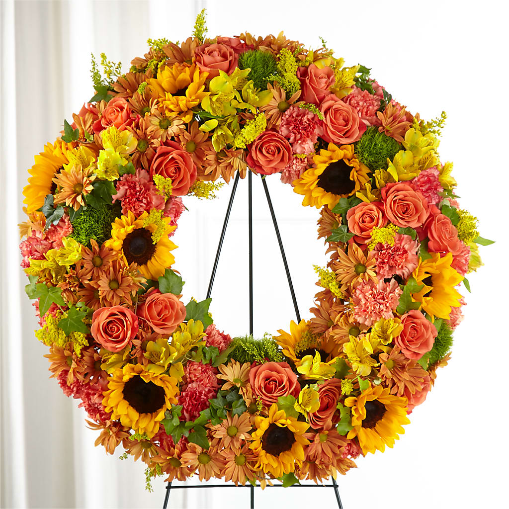Autumnal Memories Wreath (Standard) – Seaside Stems, Old Saybrook CT