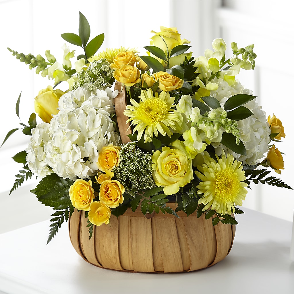 Rustic Remembrance Basket – Seaside Stems, Old Saybrook CT