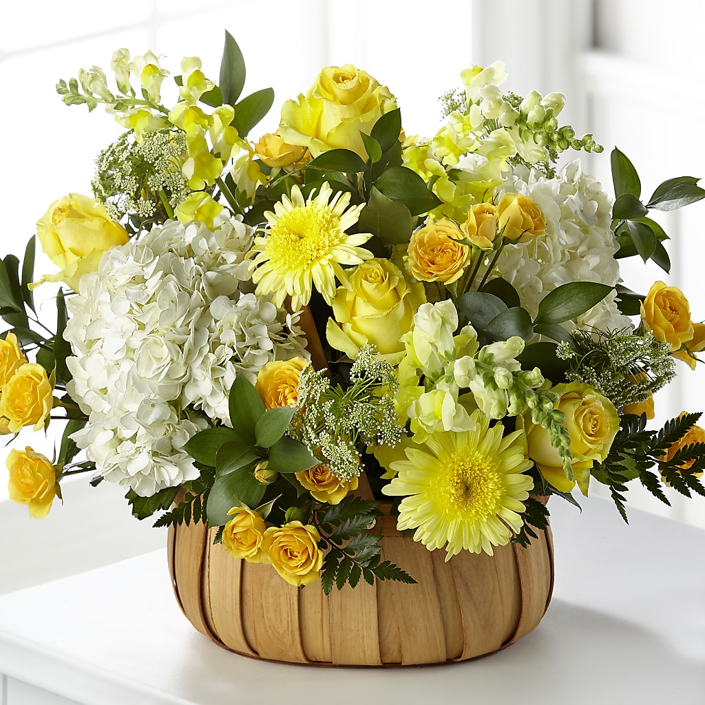 Rustic Remembrance Basket – Seaside Stems, Old Saybrook CT