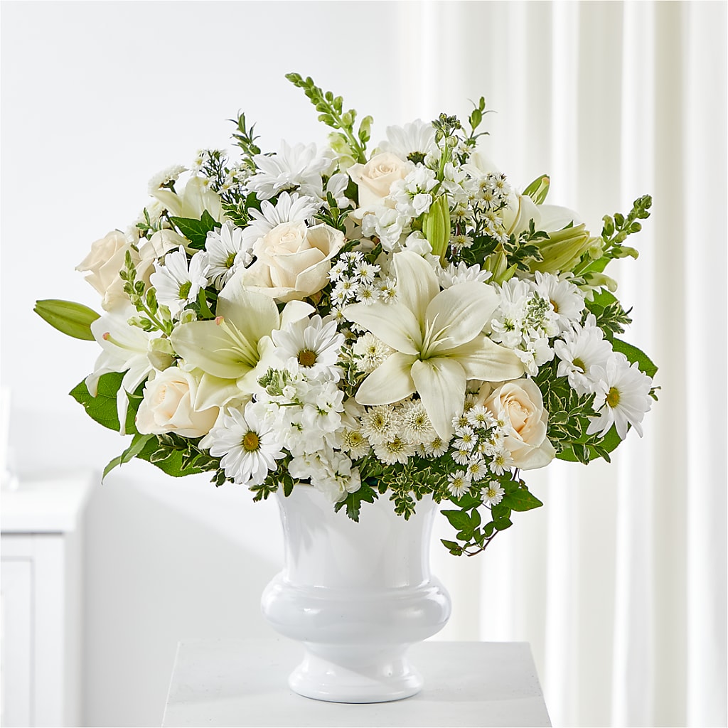 Uplifting Urn Arrangement – Seaside Stems, Old Saybrook CT