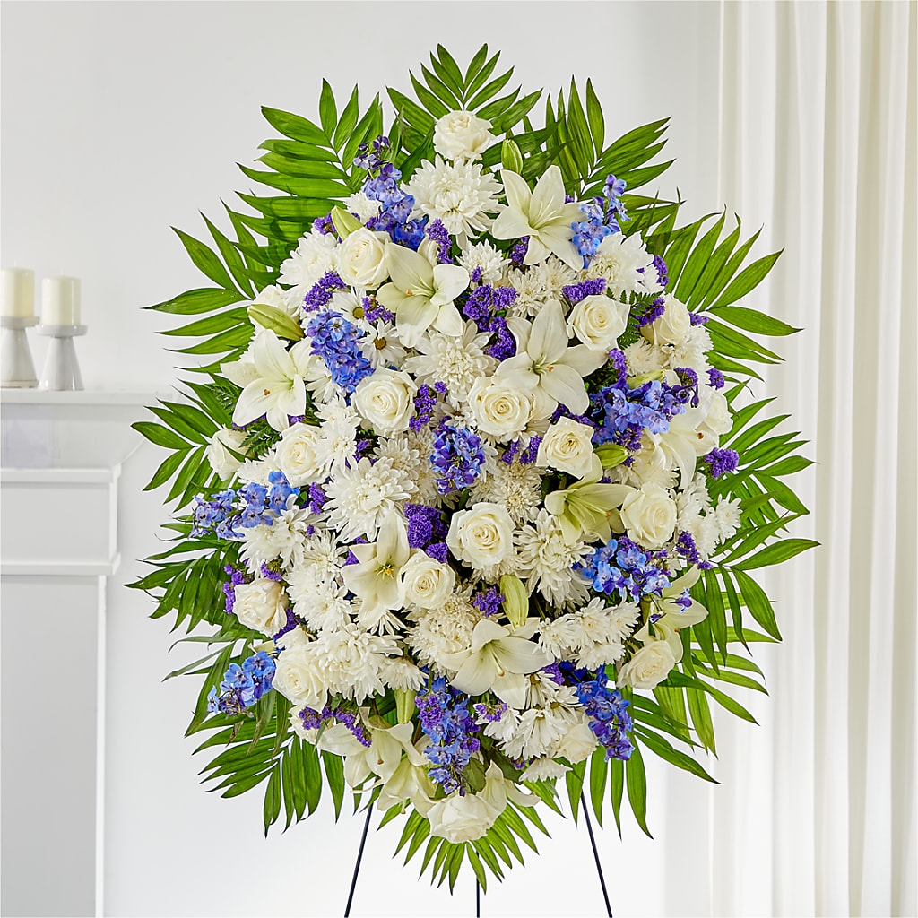 At Rest Standing Spray – Seaside Stems, Old Saybrook CT