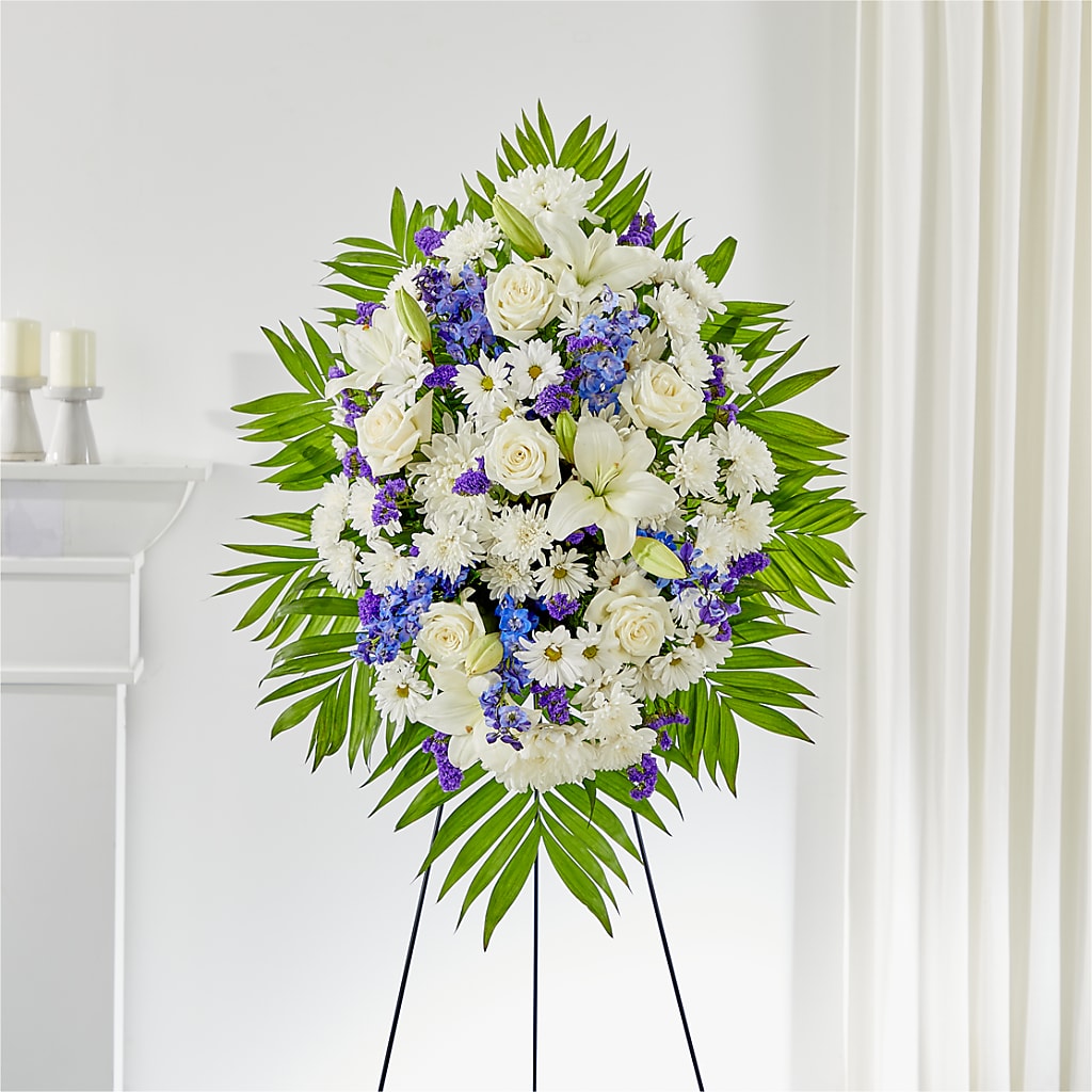 At Rest Standing Spray – Seaside Stems, Old Saybrook CT