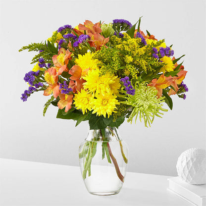 Marmalade Skies Bouquet –  Seaside Stems, Old Saybrook CT