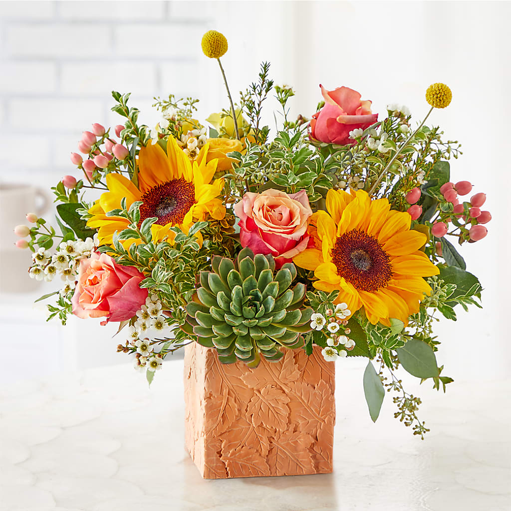 Sunflower Season Bouquet –  Seaside Stems, Old Saybrook CT