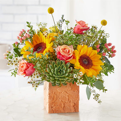 Sunflower Season Bouquet –  Seaside Stems, Old Saybrook CT