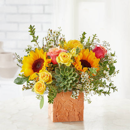 Sunflower Season Bouquet –  Seaside Stems, Old Saybrook CT