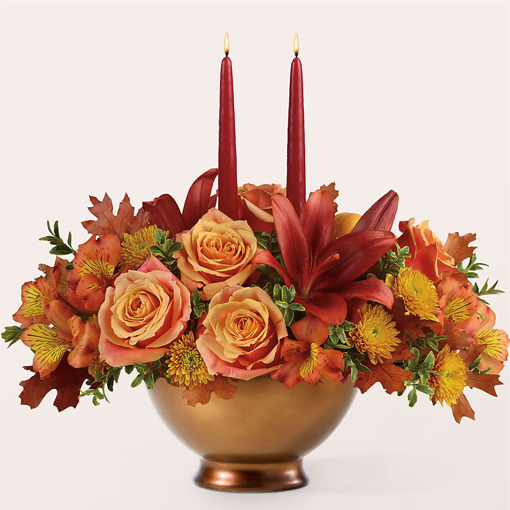 Harvest Table Centerpiece –  Seaside Stems, Old Saybrook CT