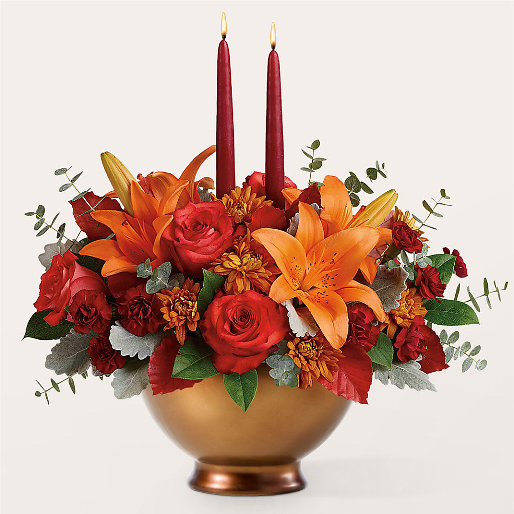 Fruits of Fall Centerpiece –  Seaside Stems, Old Saybrook CT