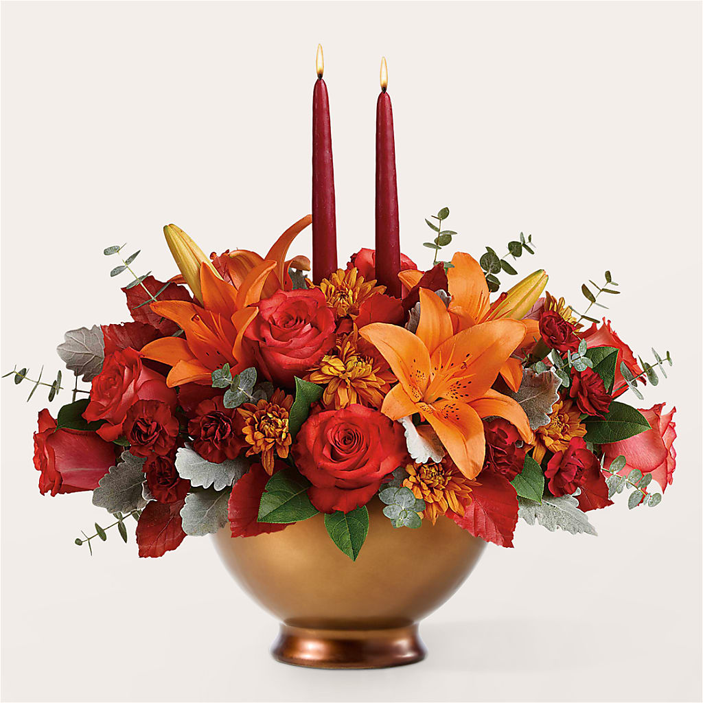 Fruits of Fall Centerpiece –  Seaside Stems, Old Saybrook CT