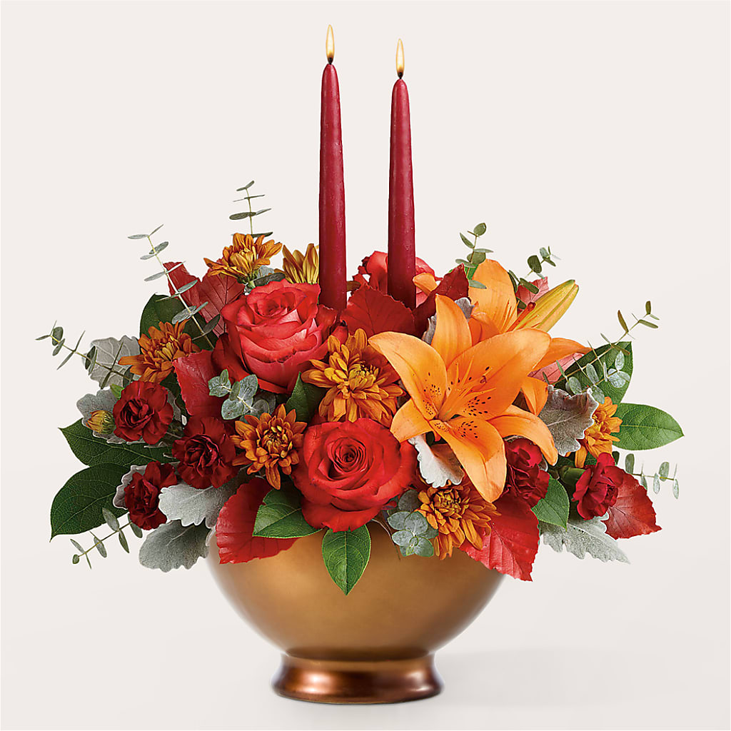 Fruits of Fall Centerpiece –  Seaside Stems, Old Saybrook CT