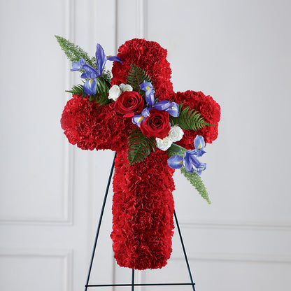 Faithful Hero Floral Cross –  Seaside Stems, Old Saybrook CT