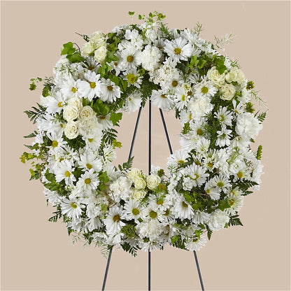 Faithful Wishes Wreath –  Seaside Stems, Old Saybrook CT