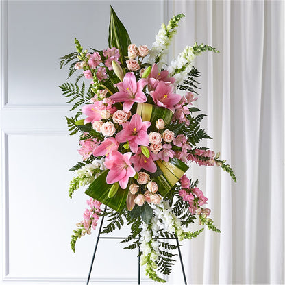 Elegant Embrace Standing Spray –  Seaside Stems, Old Saybrook CT