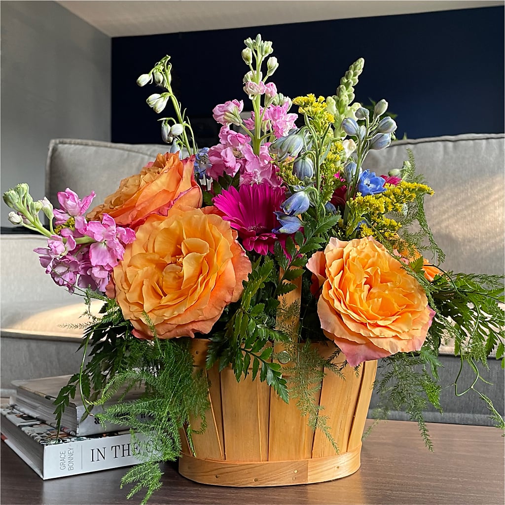 Garden of Life Basket –  Seaside Stems, Old Saybrook CT