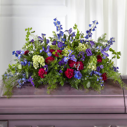 Always Treasured Casket Spray –  Seaside Stems, Old Saybrook CT