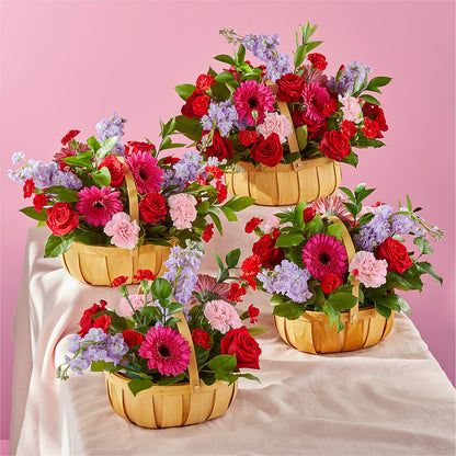 Pink Picnic Basket –  Seaside Stems, Old Saybrook CT