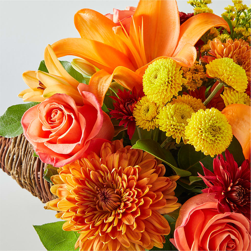 Bouquet of Blessings Cornucopia –  Seaside Stems, Old Saybrook CT