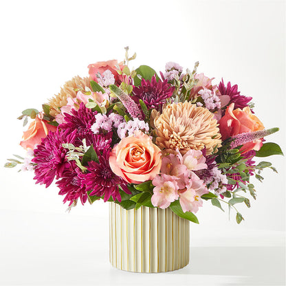 Berry Cobbler Bouquet with Ivory Vase –  Seaside Stems, Old Saybrook CT
