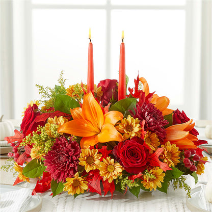 Autumn's Embrace Centerpiece –  Seaside Stems, Old Saybrook CT